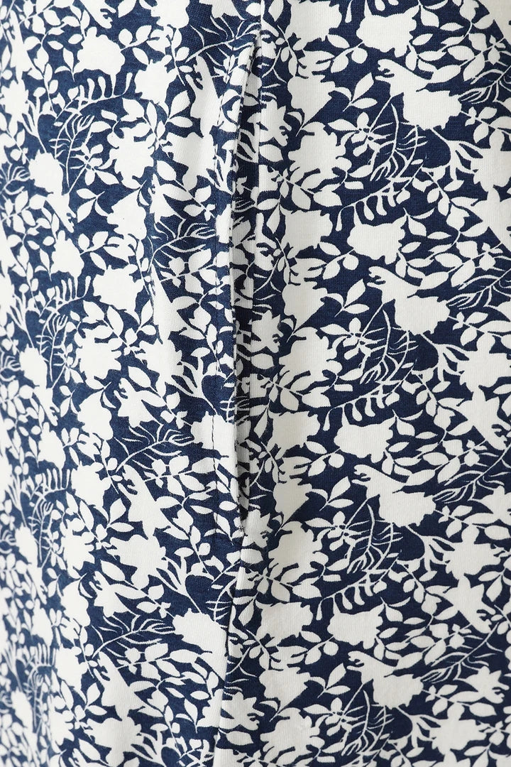 Mudd & Water Womens Flora Dress - Navy Foliage Print