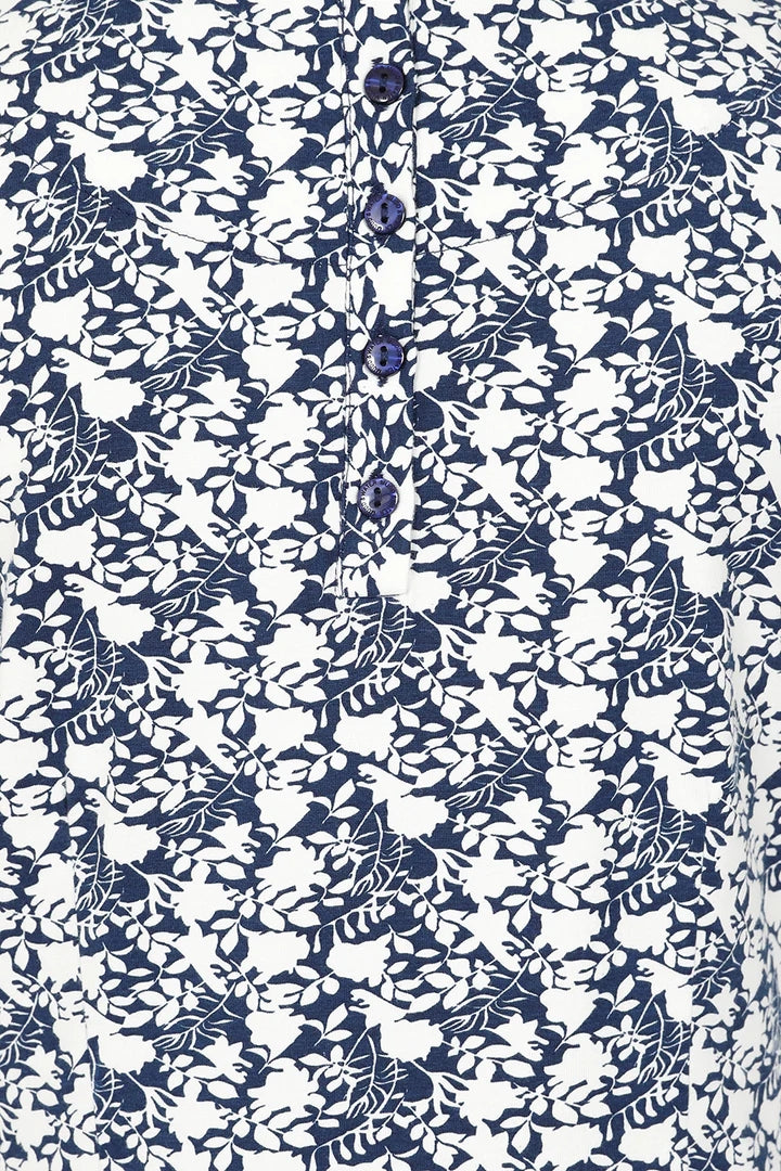 Mudd & Water Womens Flora Dress - Navy Foliage Print