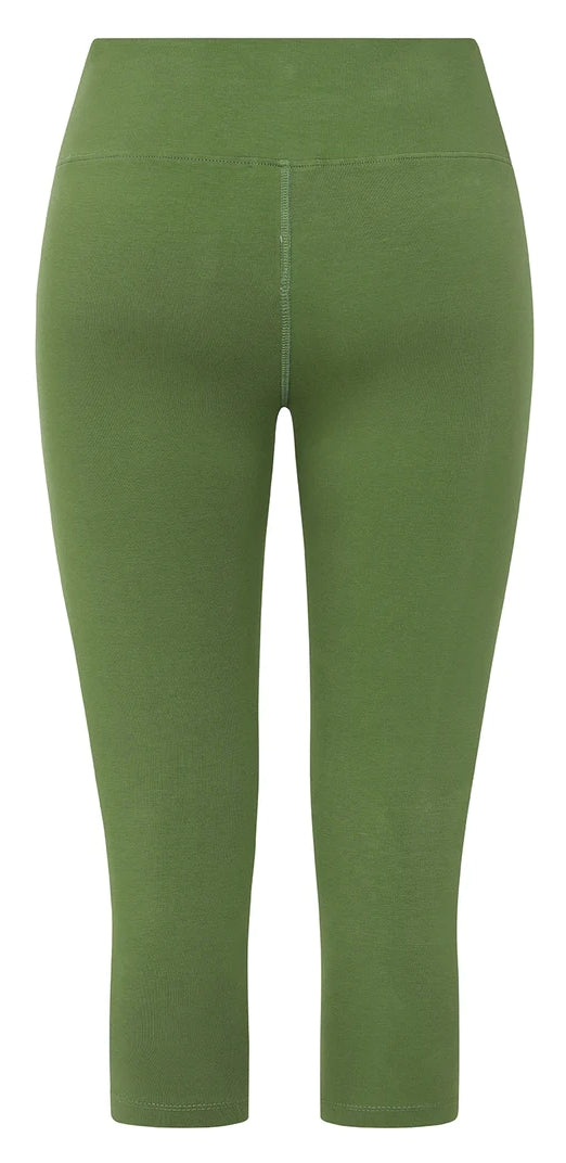 Women's Green organic cotton cropped leggings from Mudd & Water.