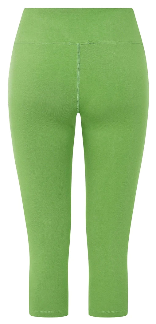 Women's Opaline Green organic cotton cropped leggings from Mudd & Water.