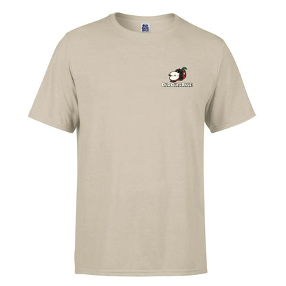 Old Guys Rule t-shirt five a day beige casual short sleeve tee with small logo on chest