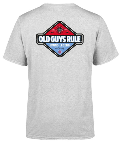 Old Guys Rule Mens No.1 Living Legend II Printed T-Shirt - Ash