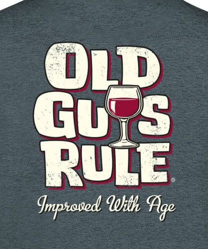Old Guys Rule Mens 'Improved with Age III' Printed T-Shirt - Dark Heather Navy