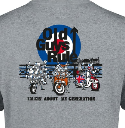 Old Guys Rule Mens 'Talkin About My Generation II' Printed T-Shirt - Sport Grey