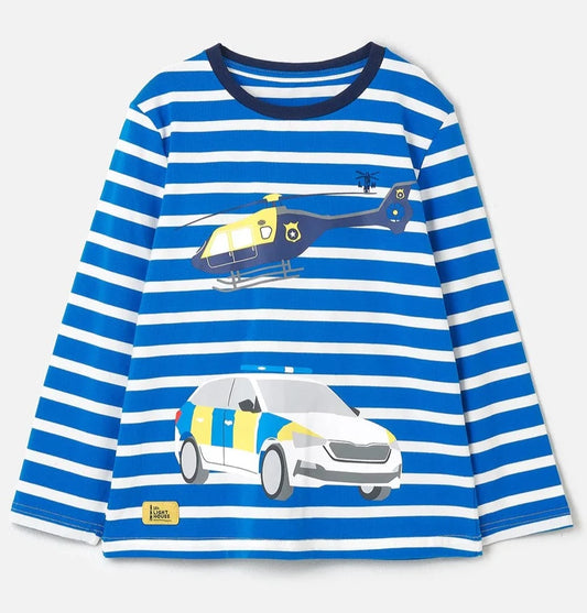 Lighthouse Kids Oliver Long Sleeve Tee - Police / Helicopter