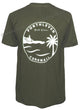 Salt Cellar Mens Porthleven Cornwall Print T-Shirt - Moss Green