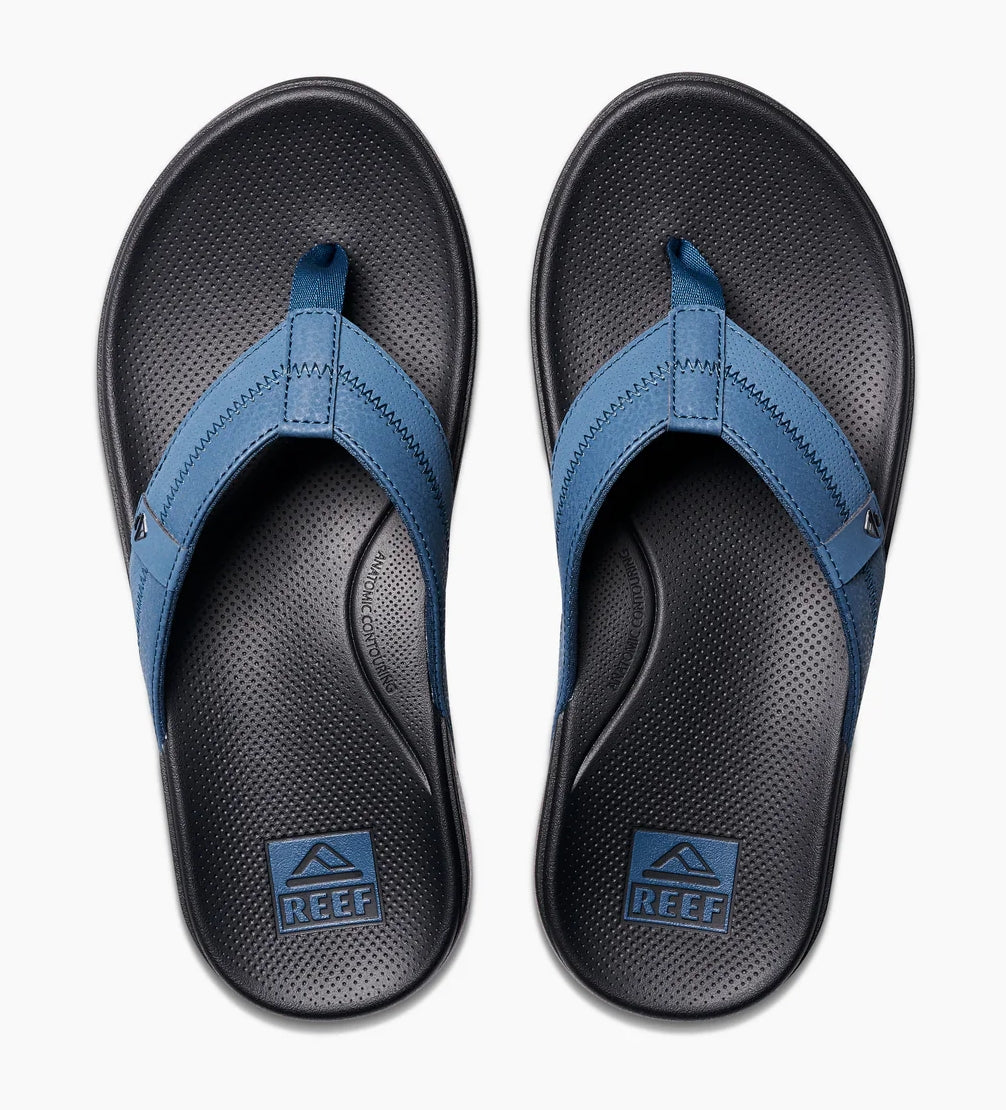 Reef Mens Cushion Phantom Flip Flops in Blue with Comfortable Footbed for Daily Wear