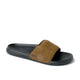 Reef Mens Tailslide Padded Strap Slider - Grey / Tan