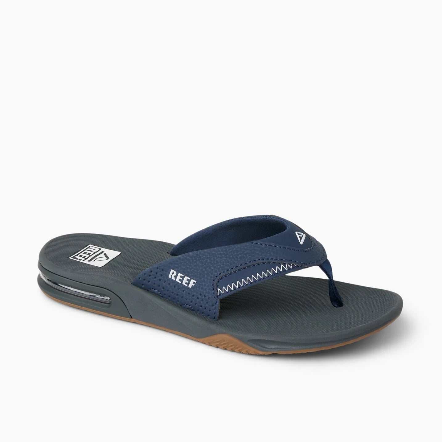 Reef Mens Fanning Bottle Opener Flip Flops - Navy / Shadow
