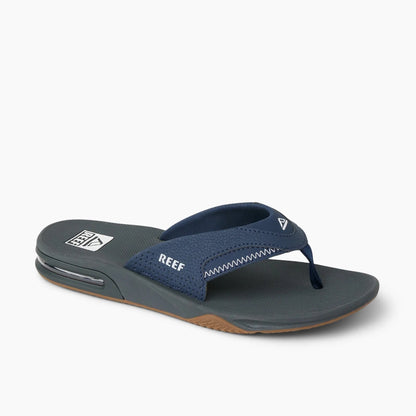 Reef Mens Fanning Bottle Opener Flip Flops - Navy / Shadow