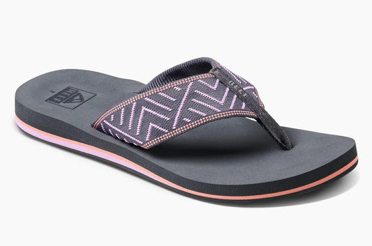 Reef Womens Spring Woven Flip Flops - Shadow Grey