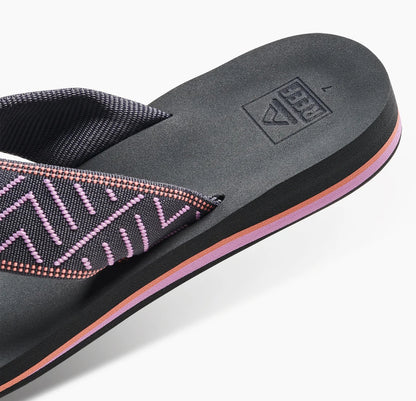 Reef Womens Spring Woven Flip Flops - Shadow Grey