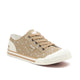 Rocket Dog Womens Jazzin Mariposa Cotton Trainers - Tan Butterfly Print