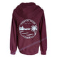 Salt Cellar Unisex Porthleven, Cornwall Print Full Zip Hoodie - Burgundy Red