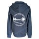 Salt Cellar Unisex Porthleven, Cornwall Print Full Zip Hoodie - Petrol Blue