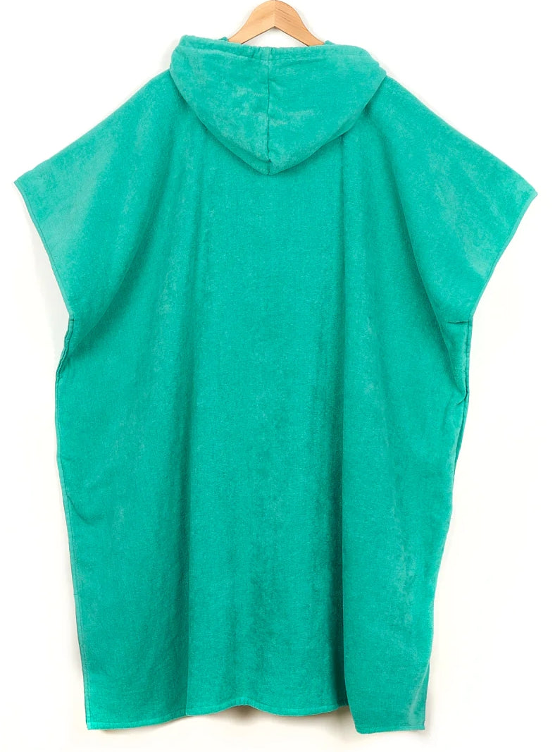 Saltrock Corp changing towel robe in Turquoise with hood and loose fit for easy changing