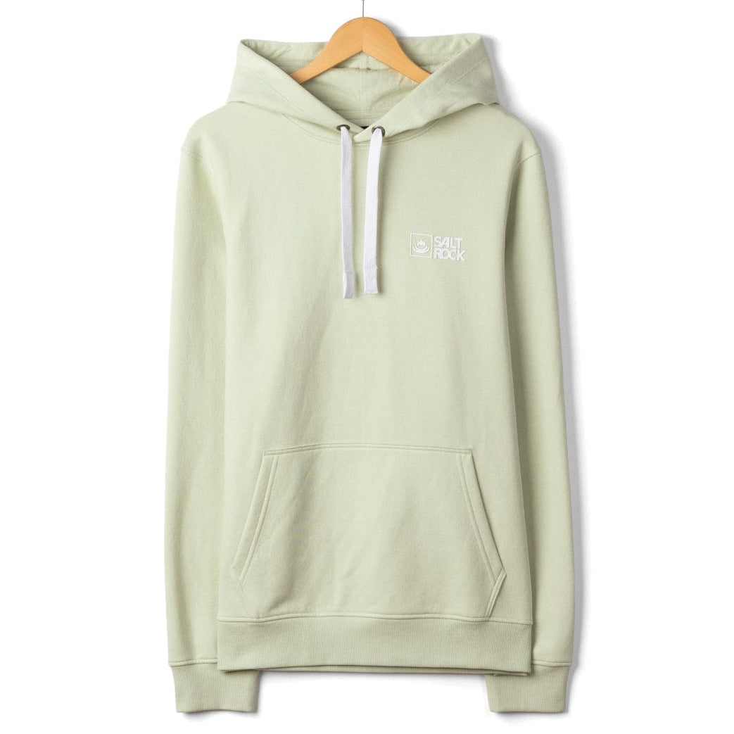 Front view of a Saltrock mens Original pop hoodie in Light Green