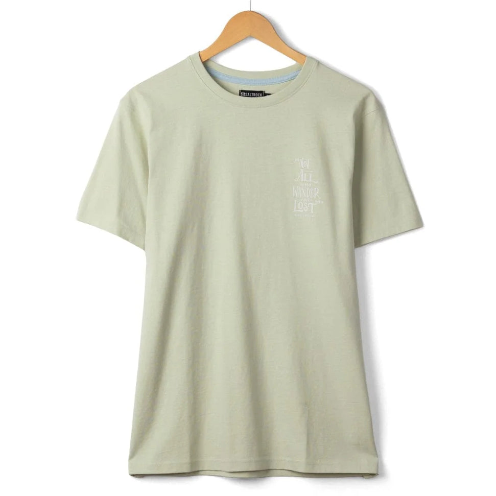 A Saltrock mens Lost Ships short sleeve t-shirt in Light Green