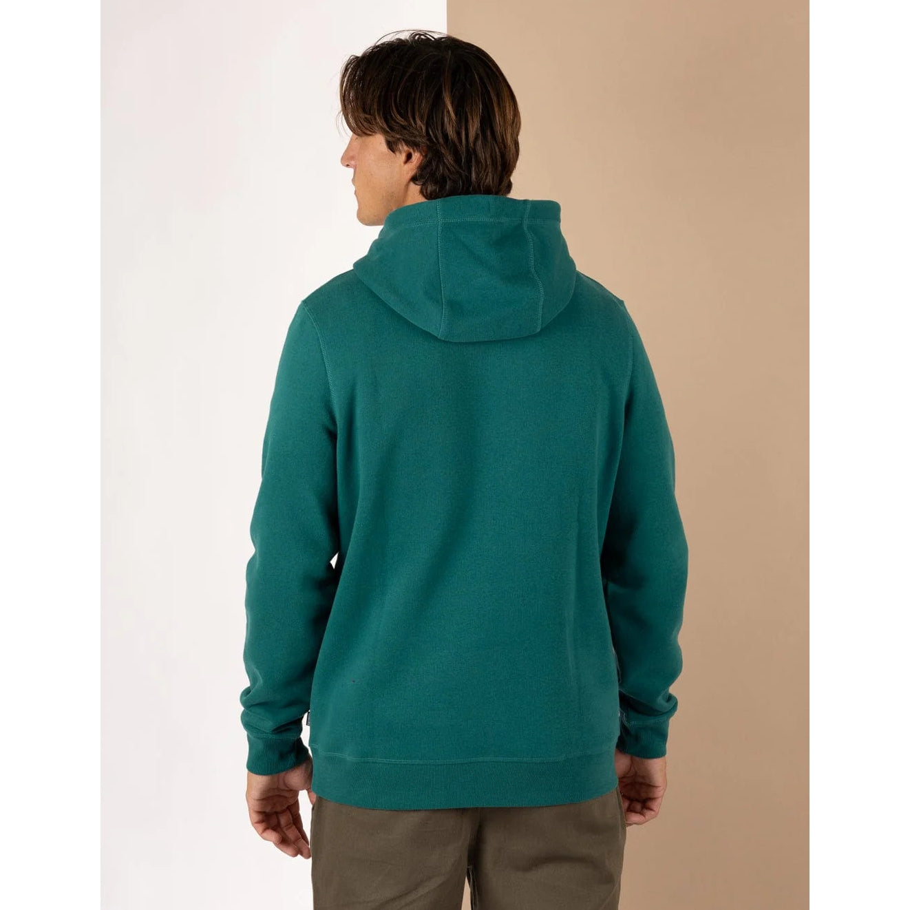 Saltrock Mens Torn Stripe Pop Hoodie Dark Teal