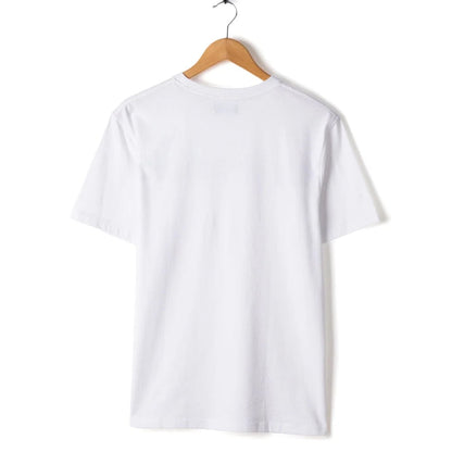 White Saltrock t-shirt on a wooden hanger against a white background