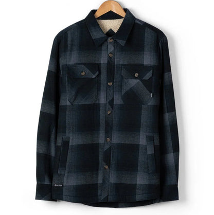 Saltrock Mens Woody Sherpa Lined Check Shacket Blue