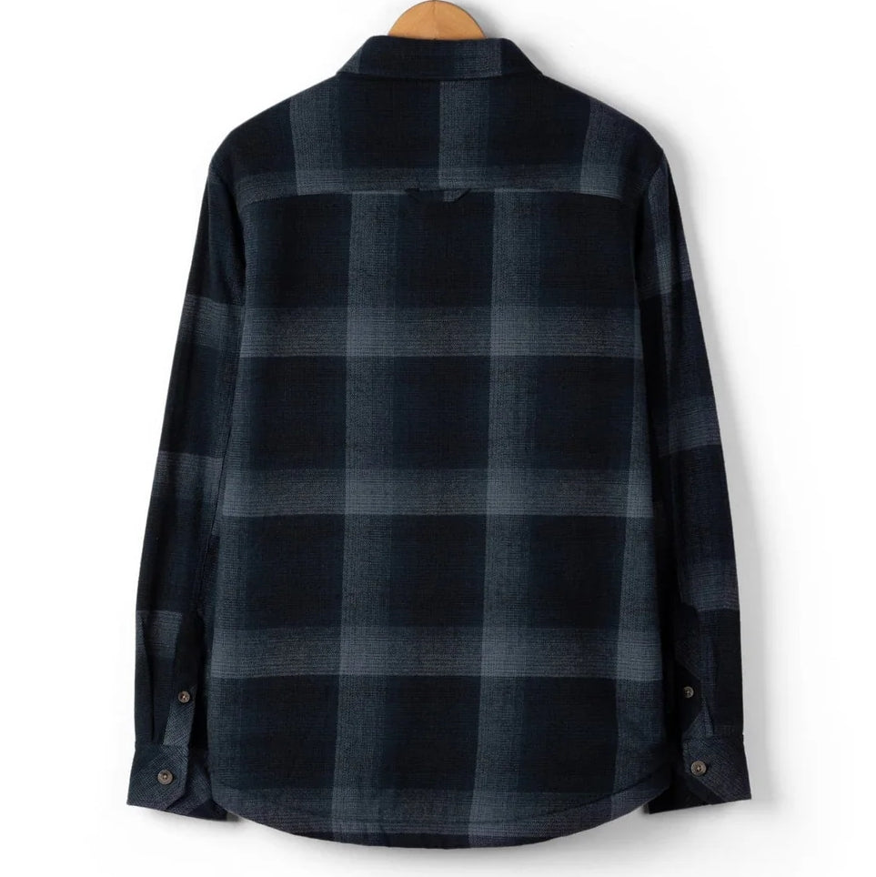 Saltrock Mens Woody Sherpa Lined Check Shacket Blue