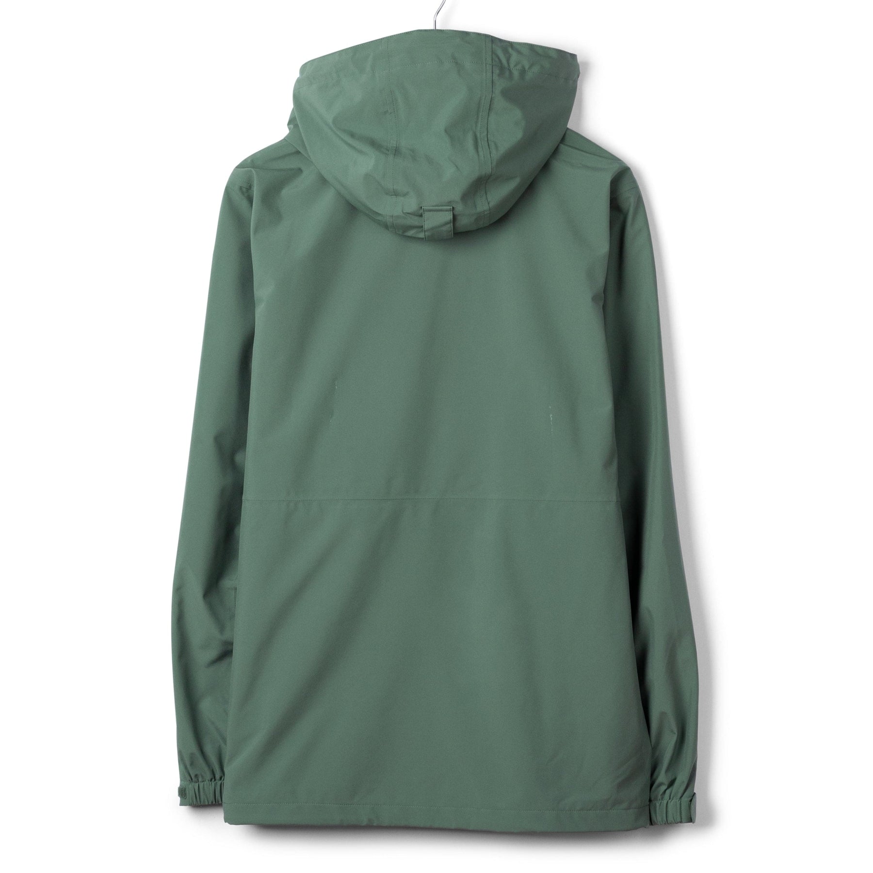 Back view of a mens Saltrock Whistler II waterproof hooded jacket in light green.