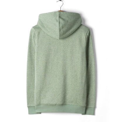 Green Saltrock womens Ayden hoodie on a hanger against a white background