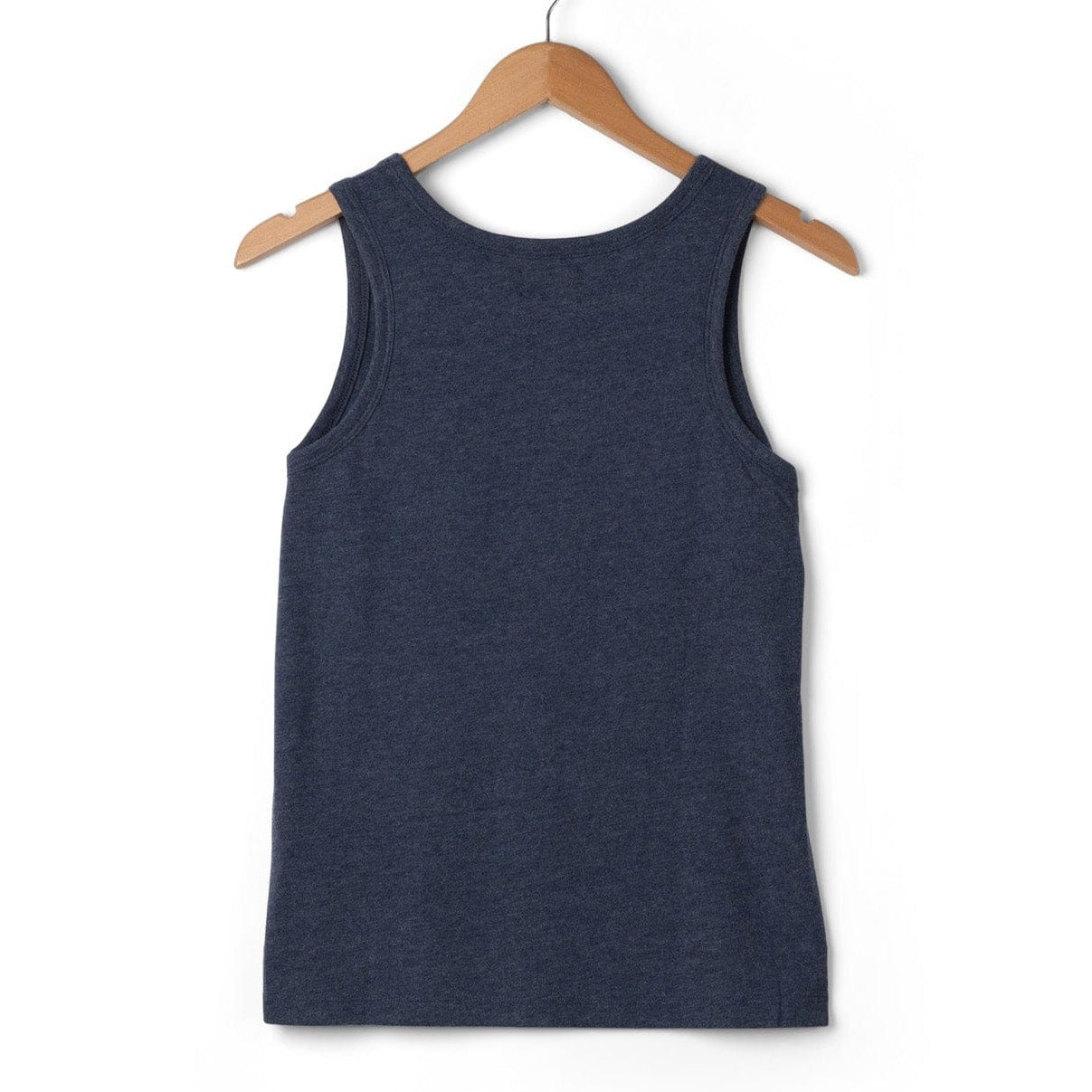 Back view of a womens Saltrock Velator essential vest in Blue Marl on a coat hanger with a white background