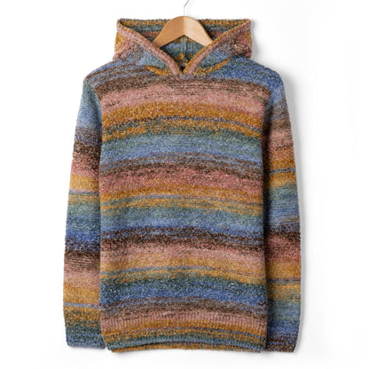 Front view of a Saltrock womens multicolour striped Space Dye Erin hoodie