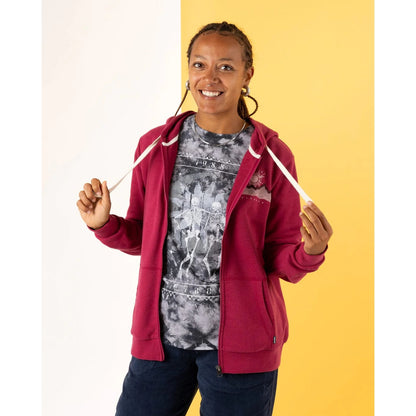 Saltrock Womens Horizon Zip Hoodie Dark Pink