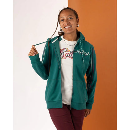 Saltrock Womens Links Zip Hoodie Dark Teal