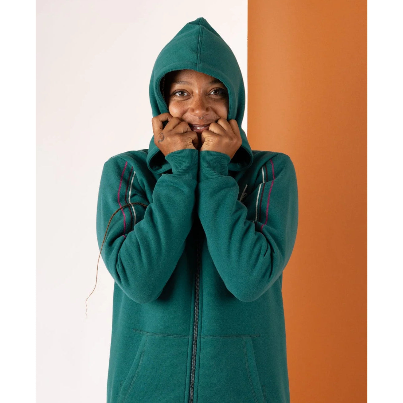 Saltrock Womens Links Zip Hoodie Dark Teal