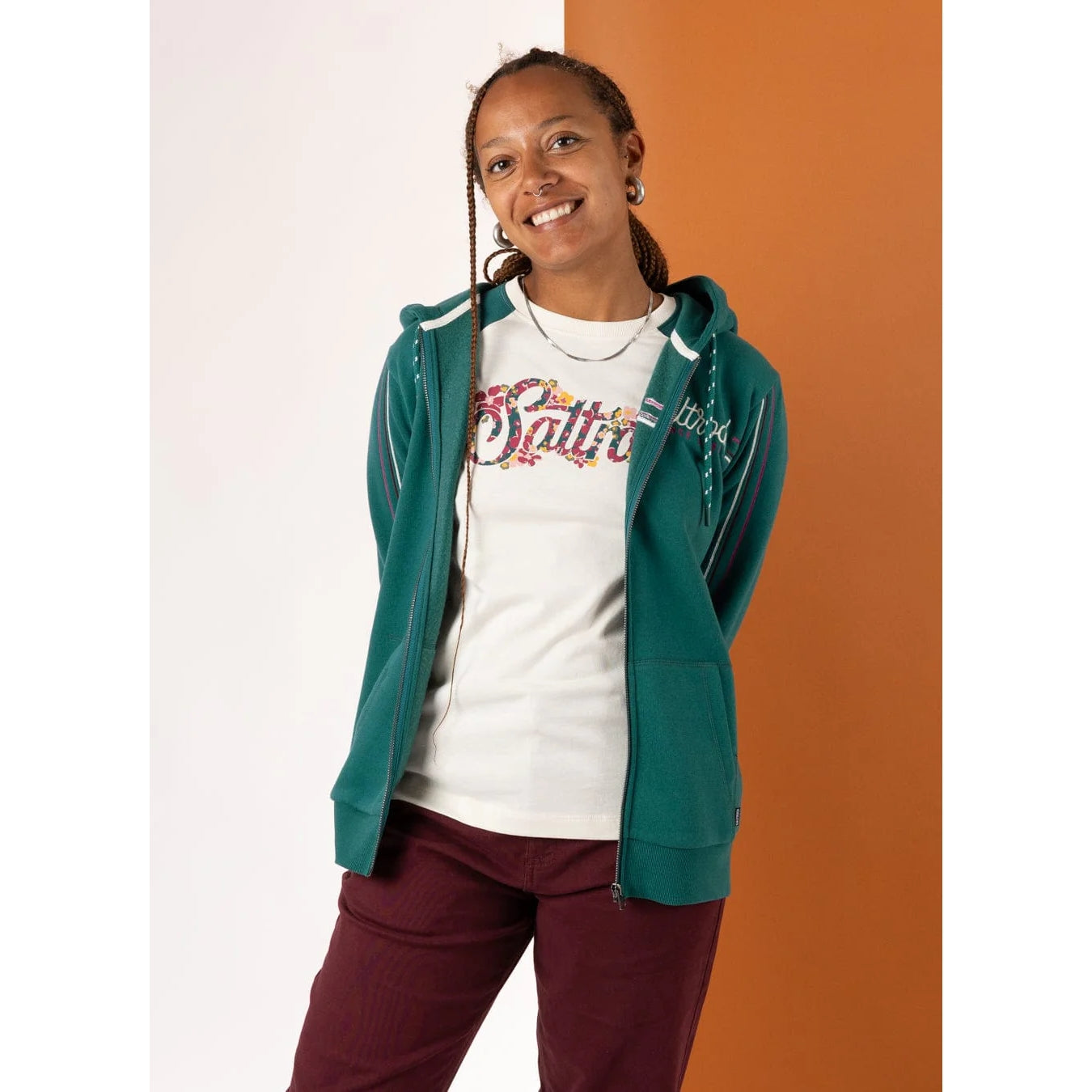 Saltrock Womens Links Zip Hoodie Dark Teal