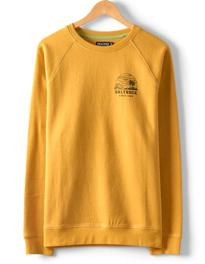 Saltrock Mens Atlantic Adventure Raglan Sweatshirt - Gold Yellow