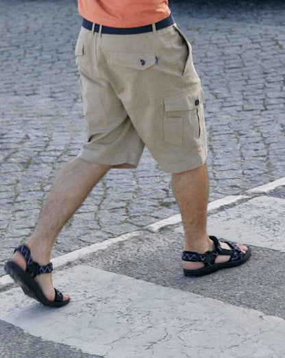 Men's Black Tracker sandals from Saltrock with adjustable straps.