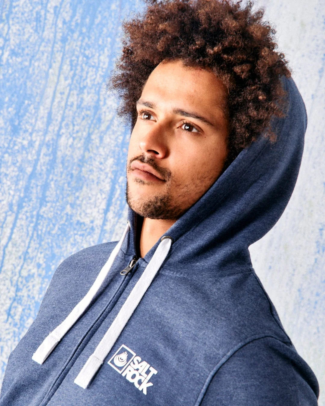 Saltrock Mens Original Zip Hoodie - Blue Marl