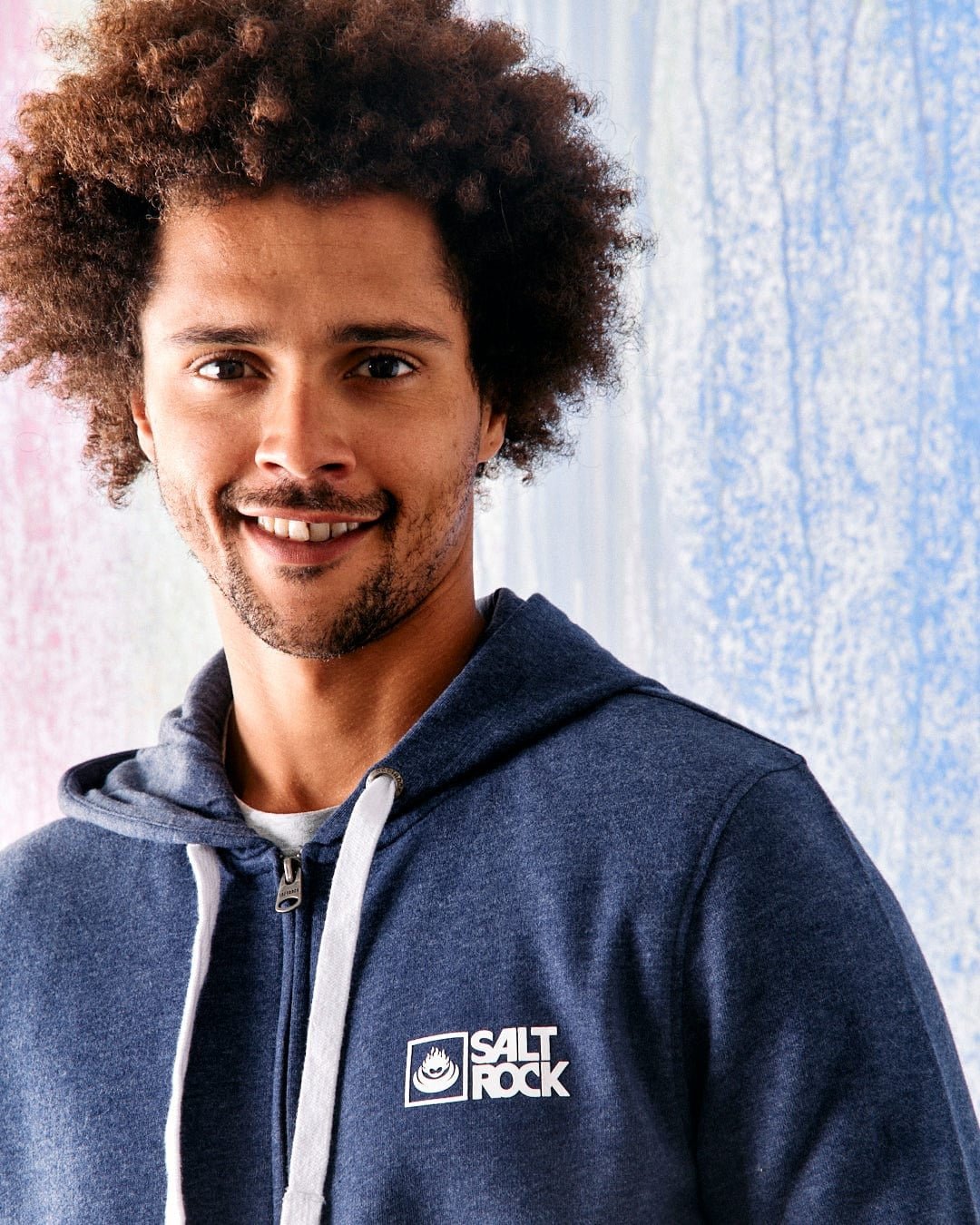 Saltrock Mens Original Zip Hoodie - Blue Marl