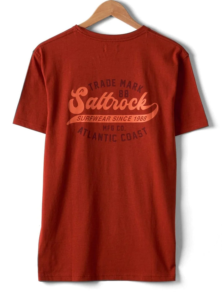Saltrock Mens Home Run T-Shirt - Dark Red