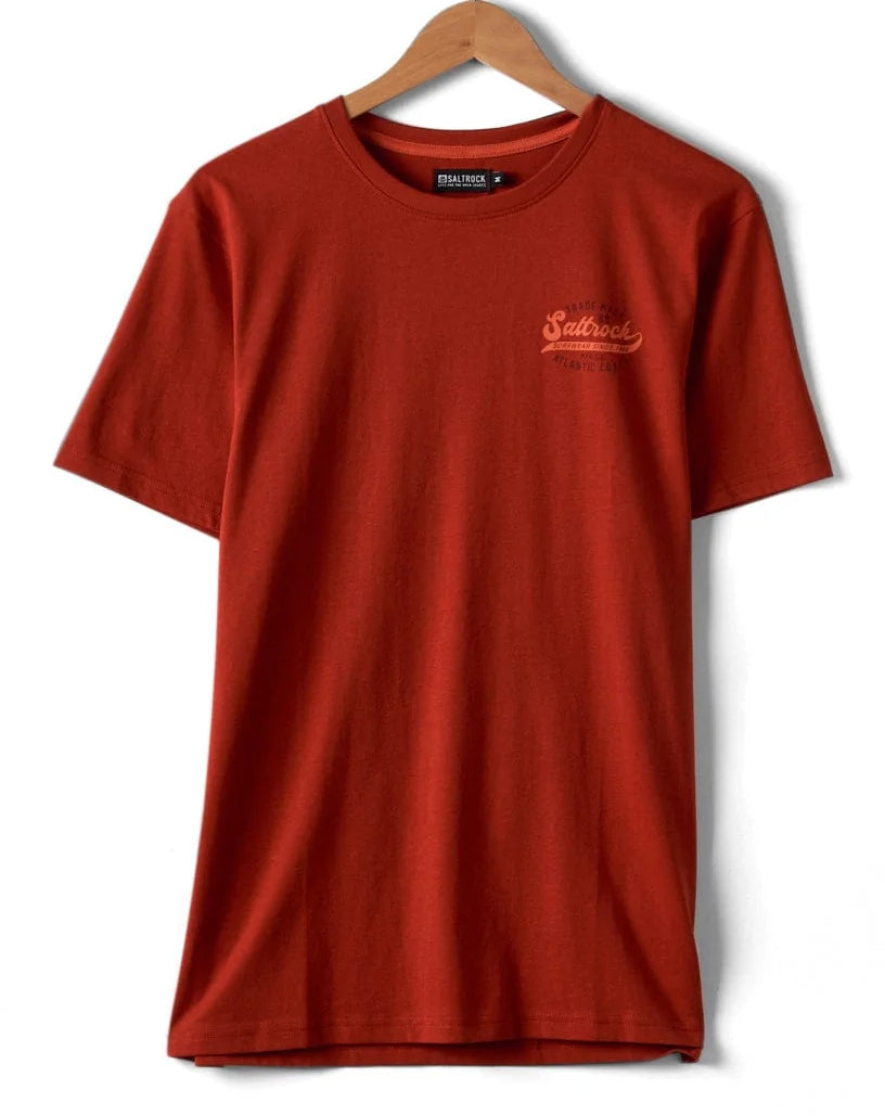 Saltrock Mens Home Run T-Shirt - Dark Red