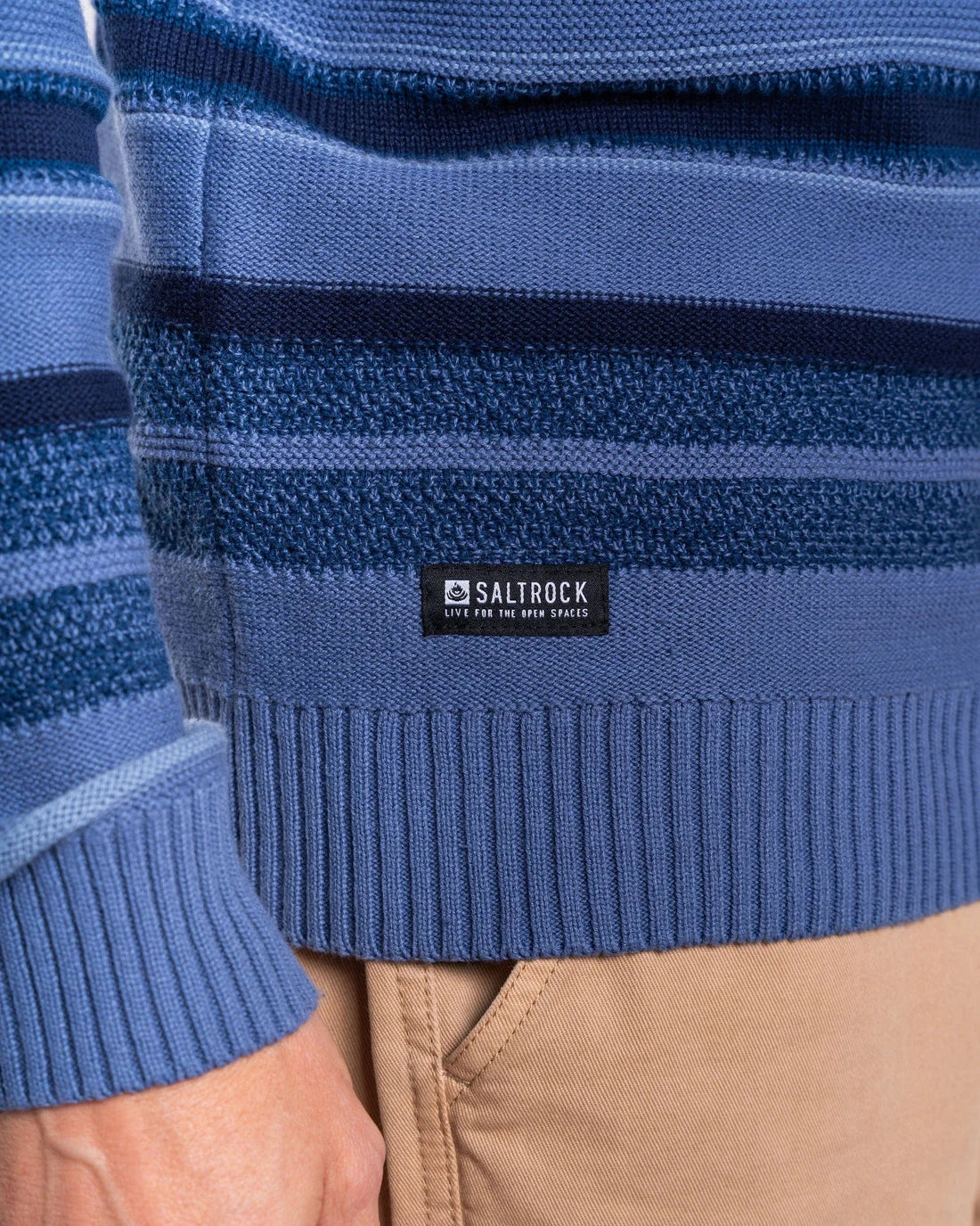 Saltrock Mens Parkham Knitted Jumper - Blue