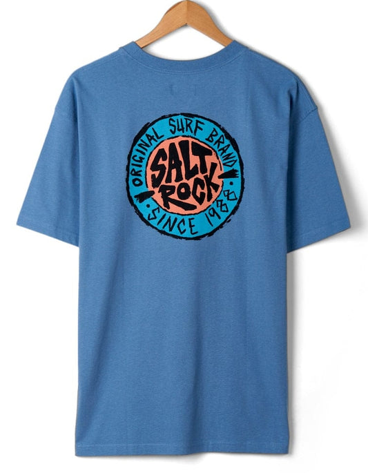 Saltrock men's short sleeve Original SR logo print t-shirt in Blue.