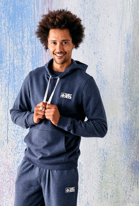 Saltrock Mens Original Pop Hoodie - Blue Marl