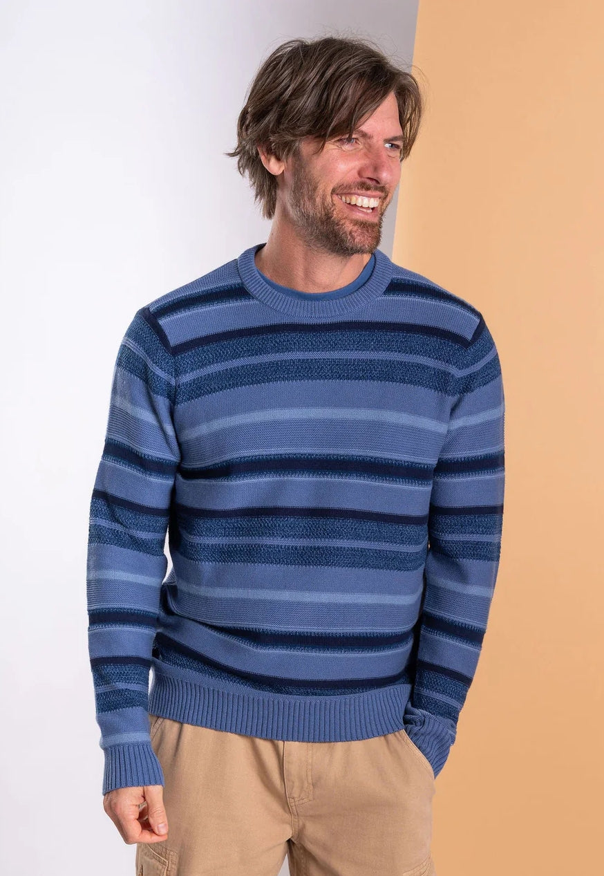 Saltrock Mens Parkham Knitted Jumper - Blue