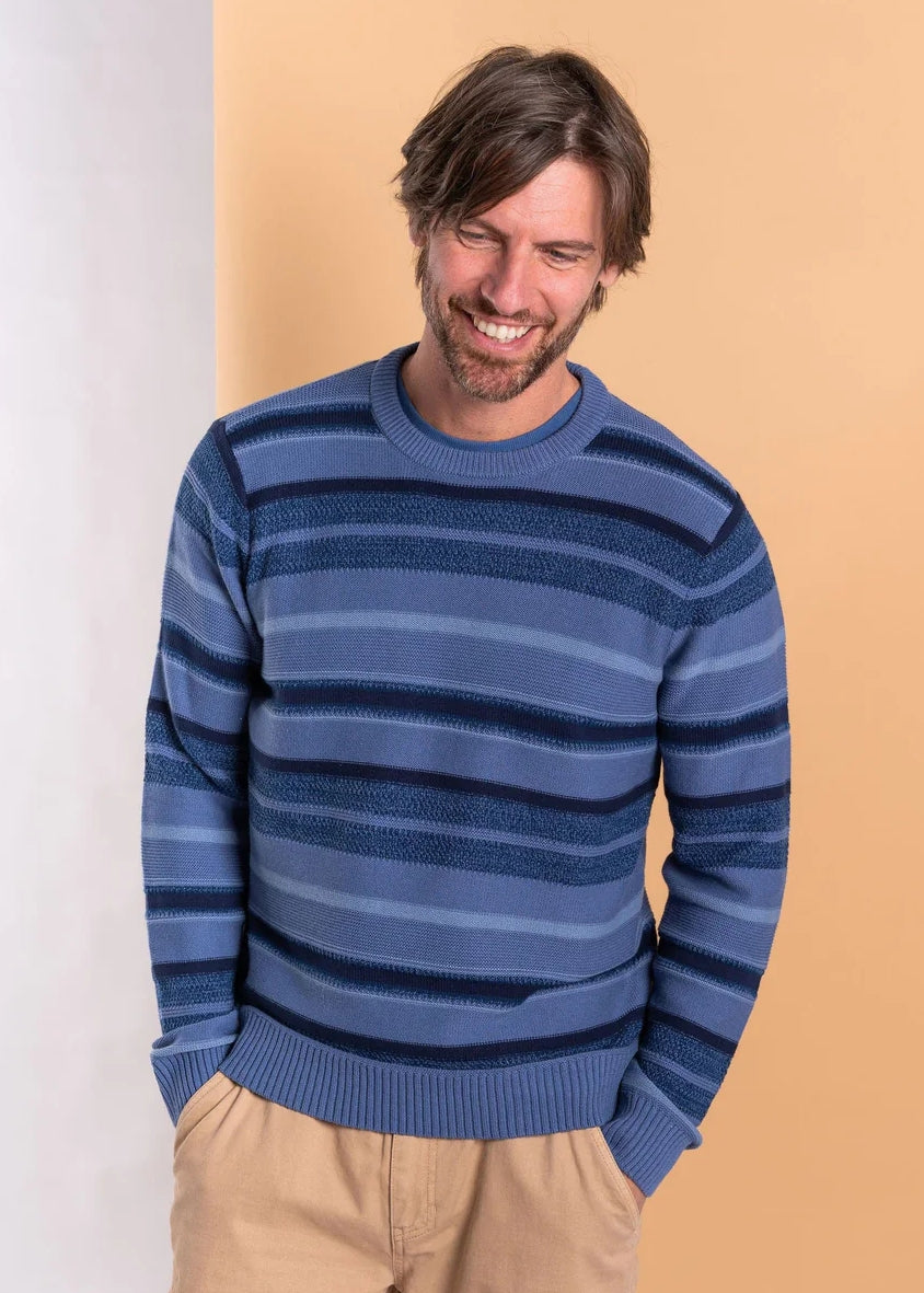 Saltrock Mens Parkham Knitted Jumper - Blue