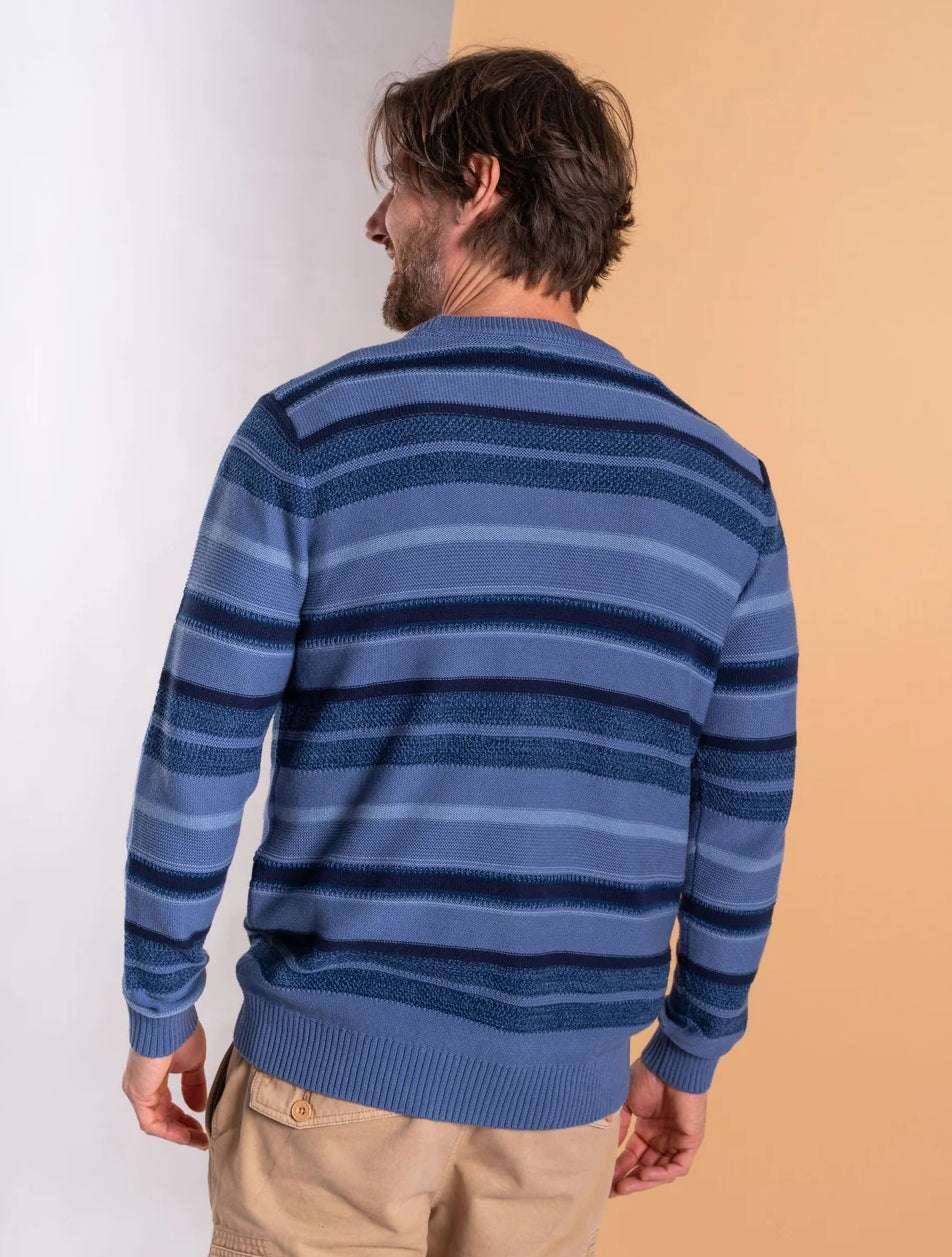 Saltrock Mens Parkham Knitted Jumper - Blue