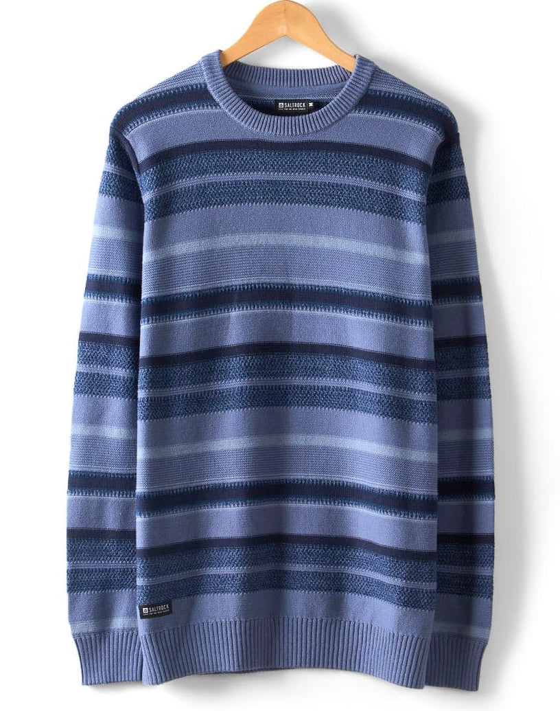 Saltrock Mens Parkham Knitted Jumper - Blue