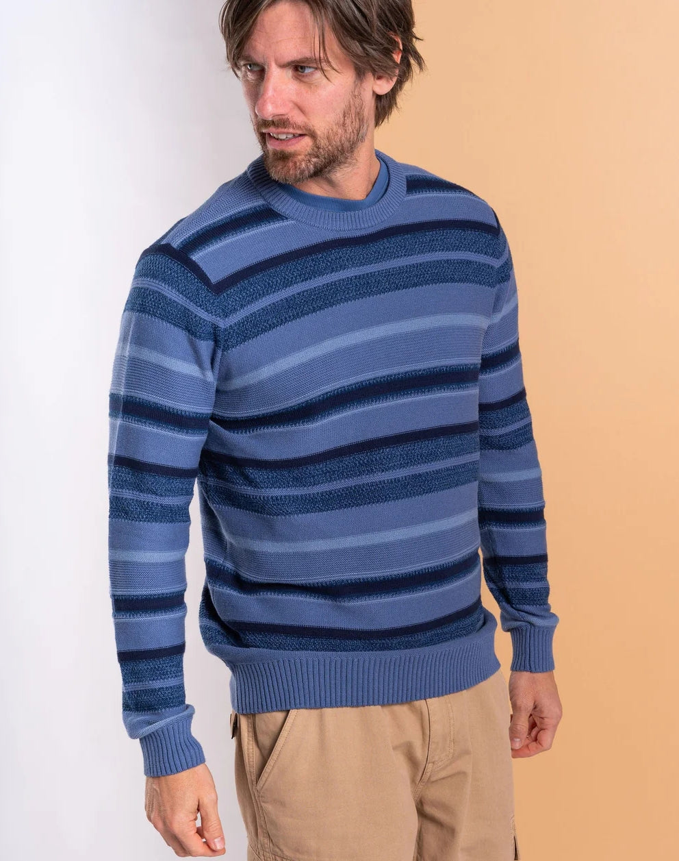 Saltrock Mens Parkham Knitted Jumper - Blue