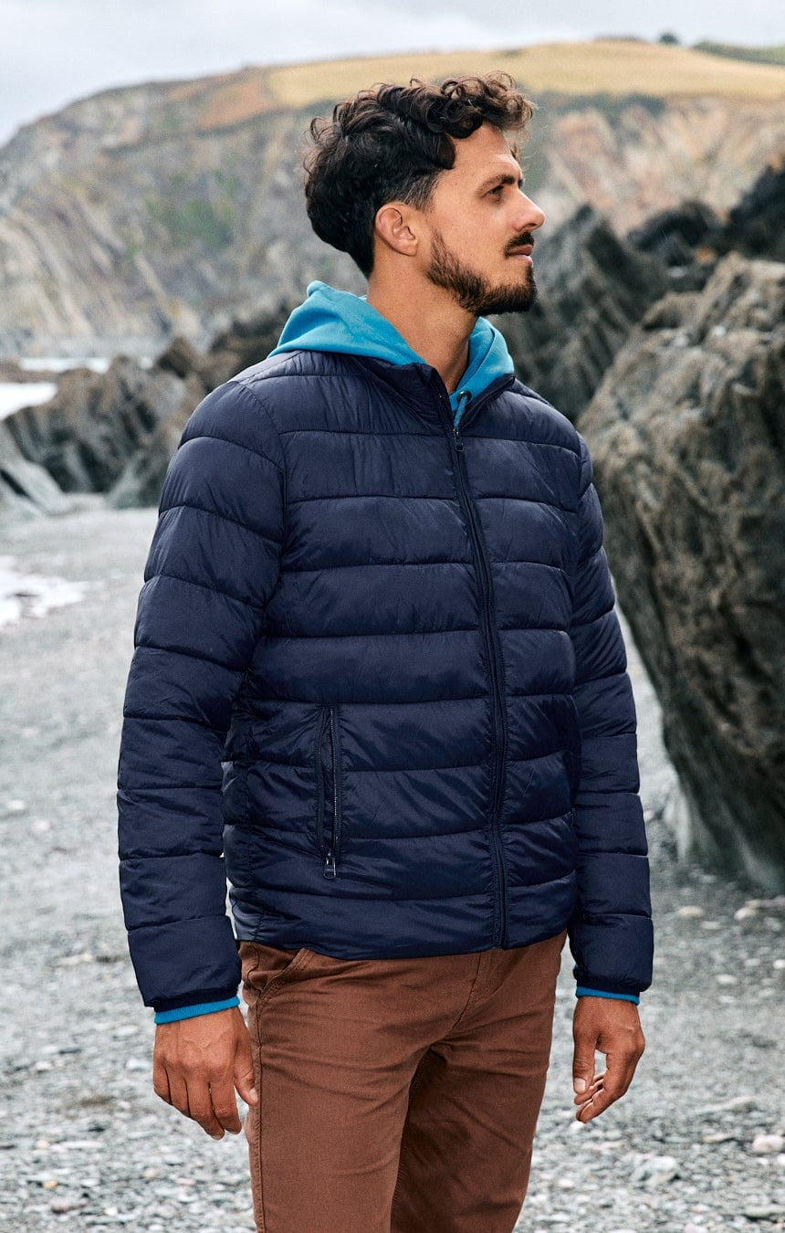 Saltrock Mens Resin Recycled Padded Jacket - Dark Blue