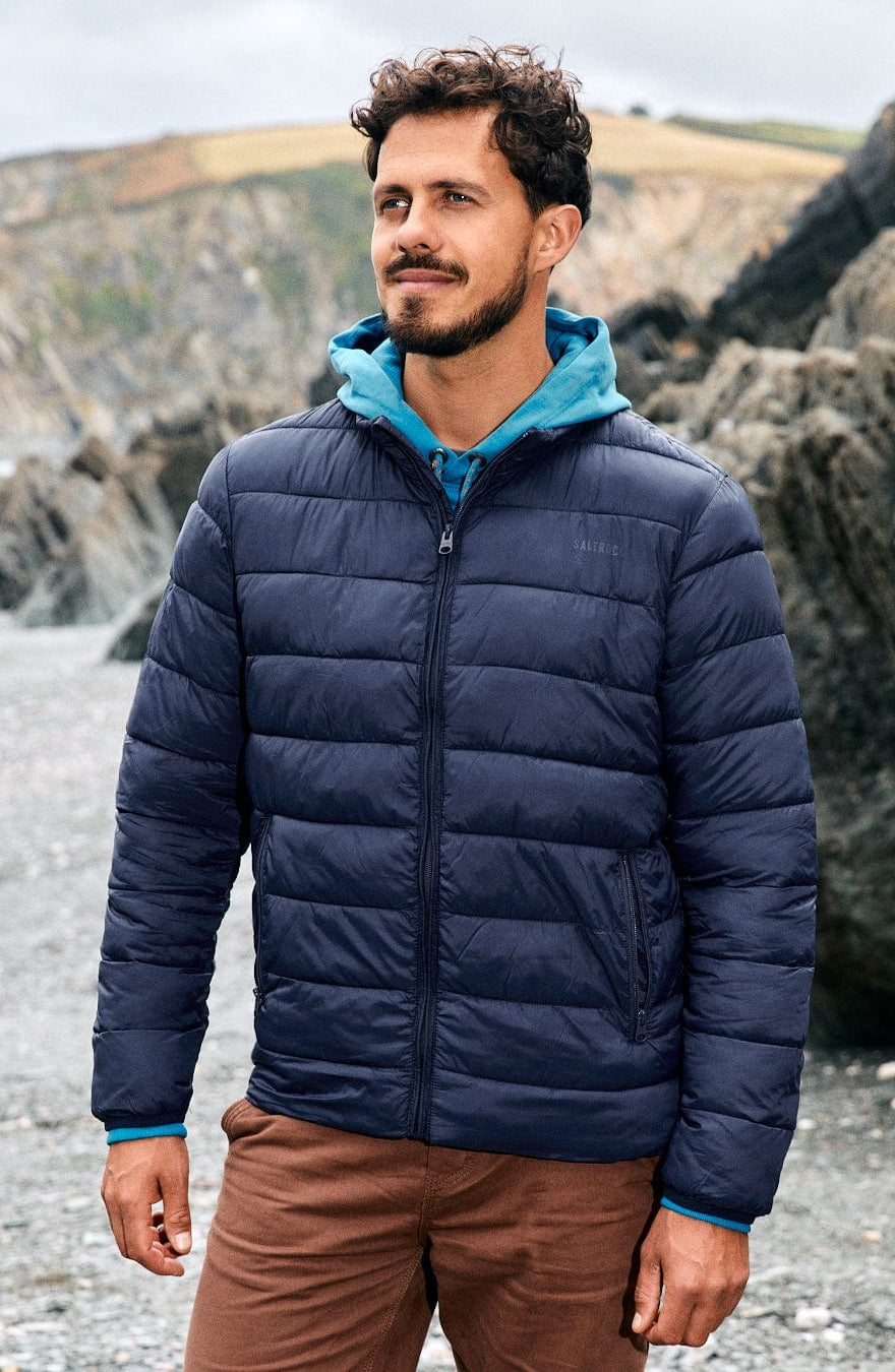 Saltrock Mens Resin Recycled Padded Jacket - Dark Blue